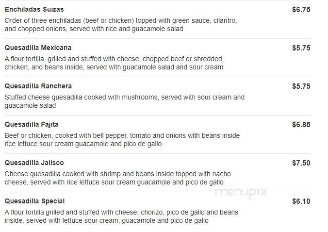 El Mariachi Mexican Restaurant - Anderson, CA menu_pic