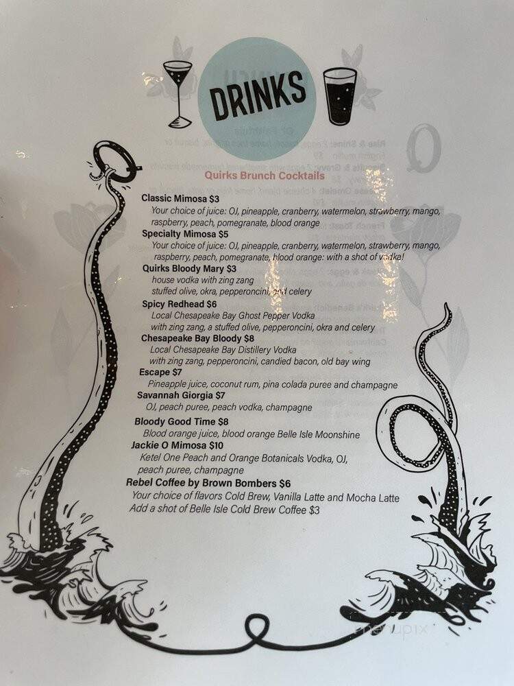 Quirks - Virginia Beach, VA menu_pic