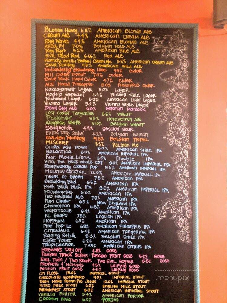 Quirks - Virginia Beach, VA menu_pic