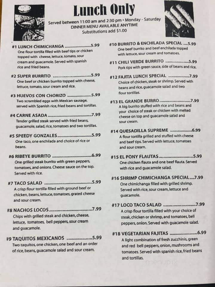 Los Arcos - Upper Sandusky, OH menu_pic