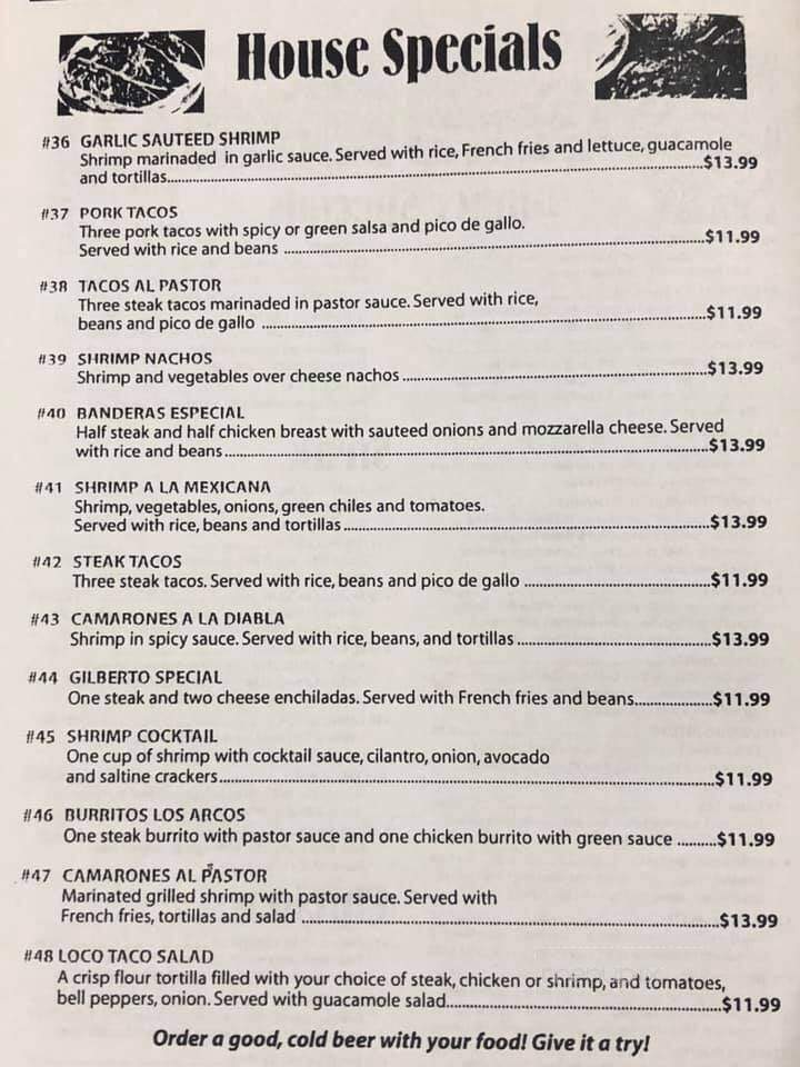 Los Arcos - Upper Sandusky, OH menu_pic