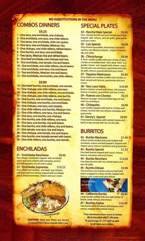 Rancho Viejo - Greenville, TX menu_pic