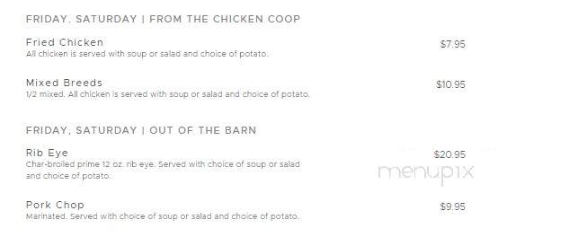 Pour Richards Tap & Dining Room - Odell, IL menu_pic
