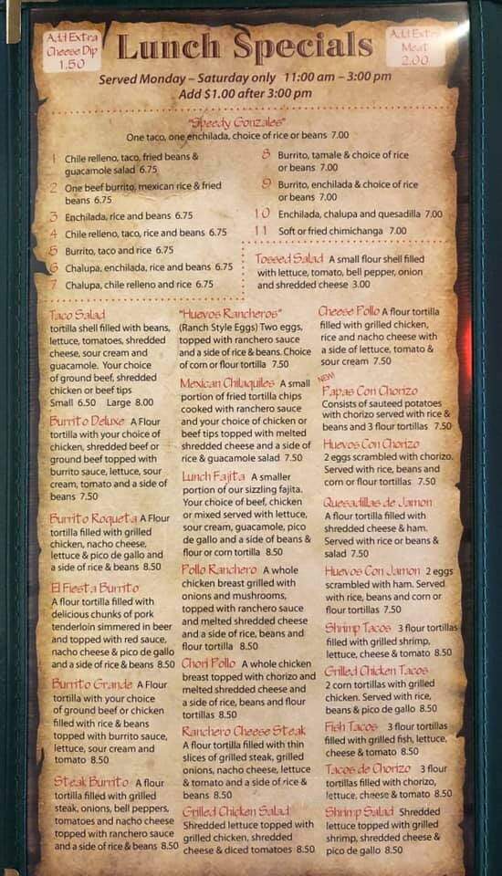 El Sombrerito - East Peoria, IL menu_pic