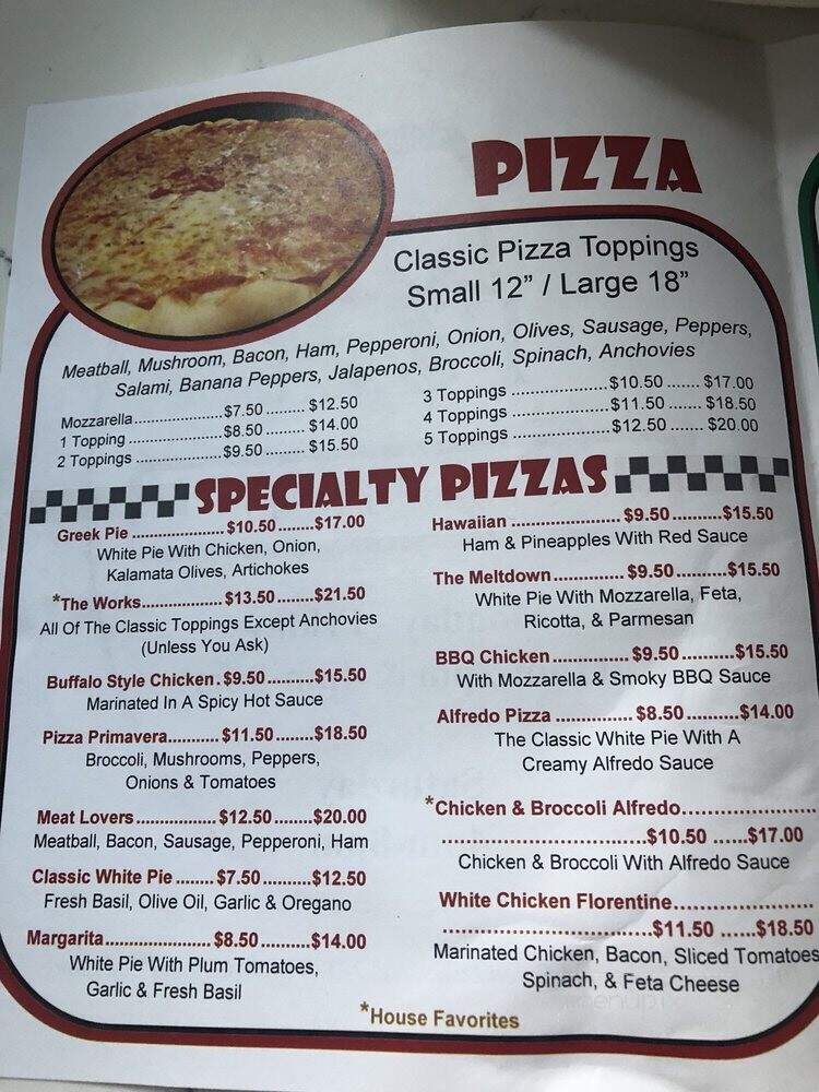 Seven Lakes Pizza Kitchen - West End, NC menu_pic