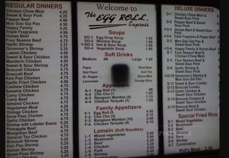 Eggroll Express - Tulsa, OK menu_pic