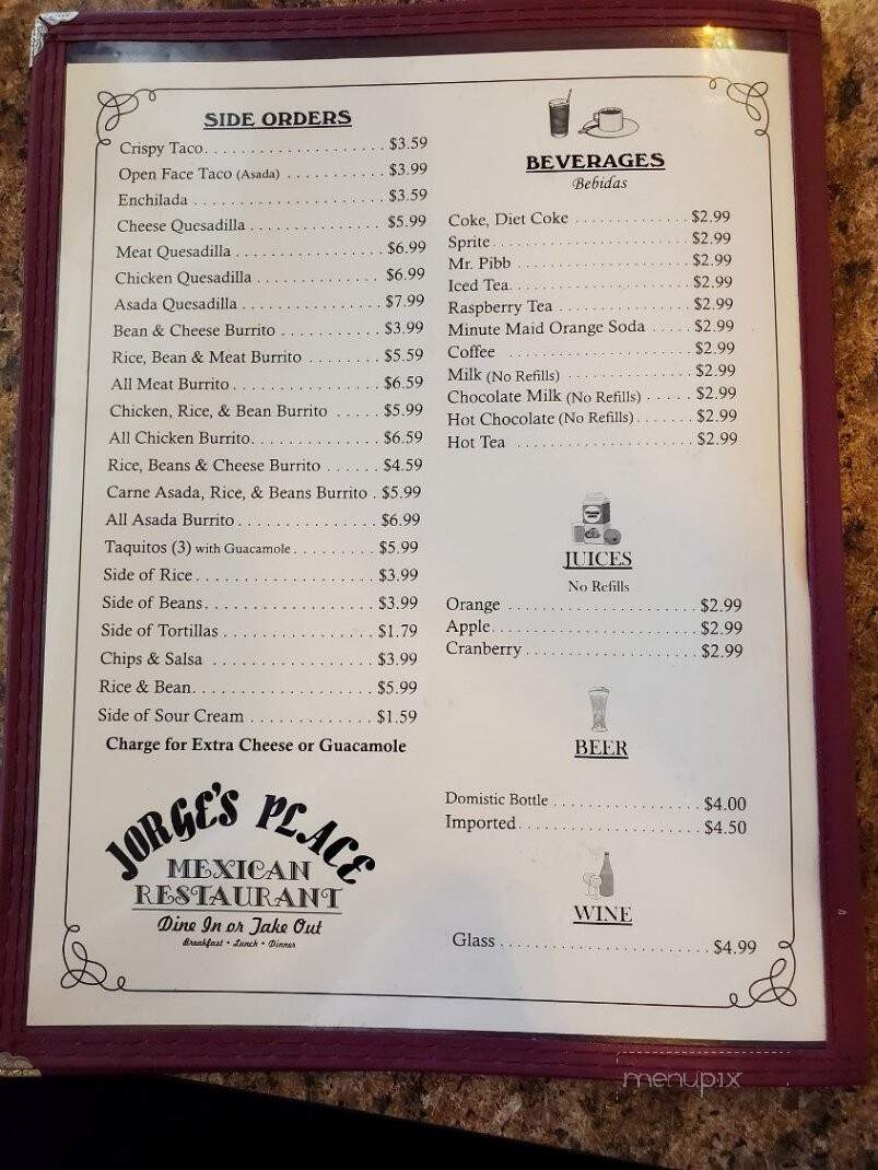 Jorge's Place Mexican Restaurant - Clovis, CA