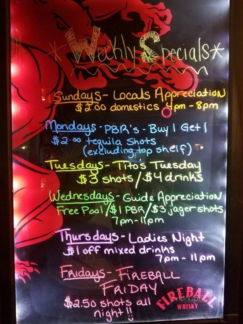 Charlie's Pub - Fayetteville, WV menu_pic