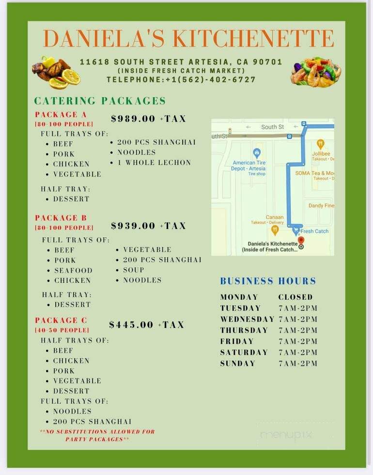 Daniela's Kitchenette - Artesia, CA menu_pic