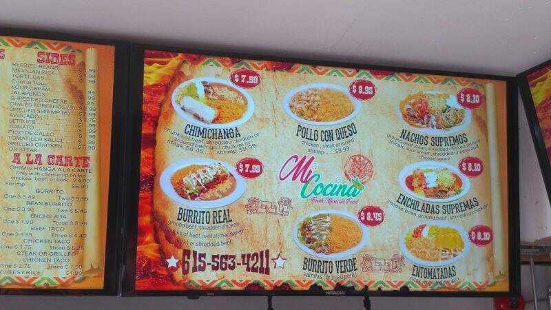 Mi Cocina - Woodbury, TN menu_pic