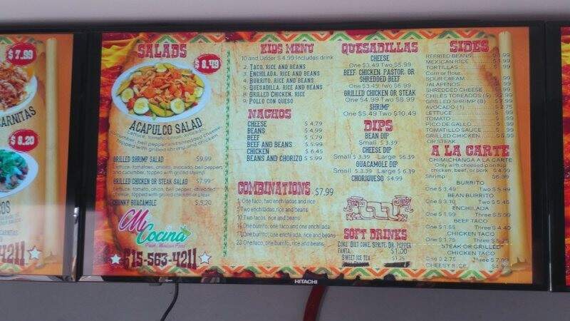 Mi Cocina - Woodbury, TN menu_pic