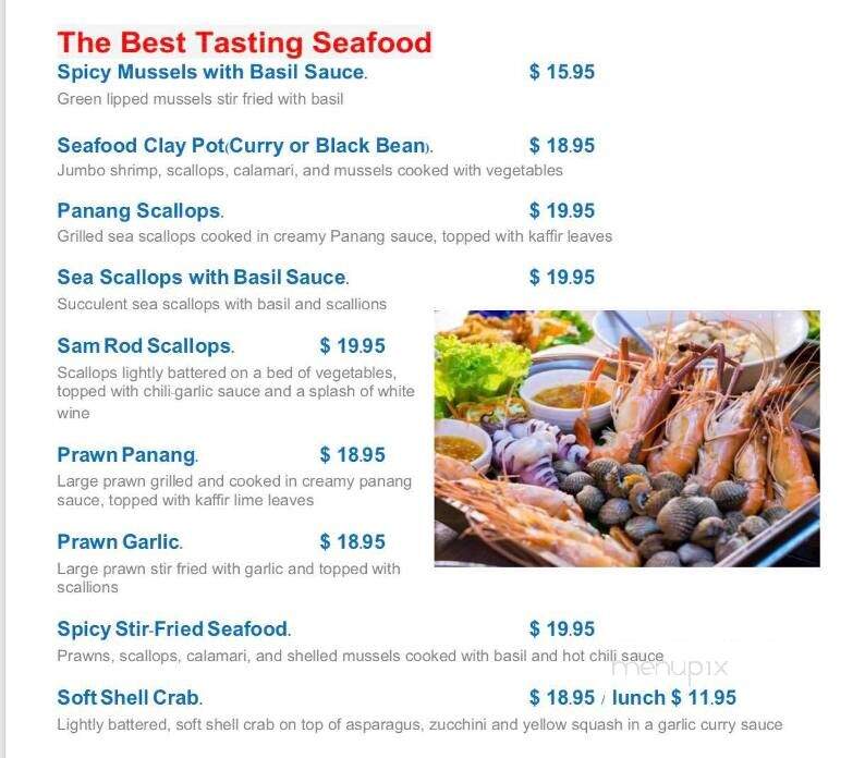Sawaddee Ka Thai Cuisine and Pho - Pooler, GA menu_pic