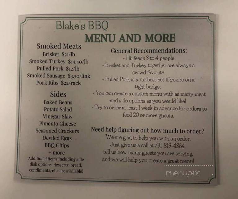 Blake's BBQ - Martin, TN