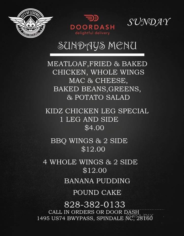 City Of Legends Sports Bar & Grill - Spindale, NC