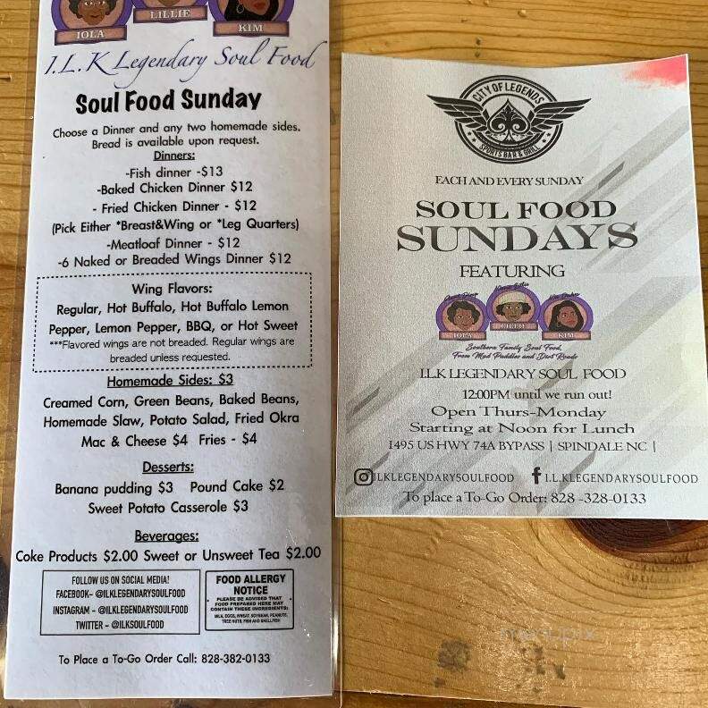 City Of Legends Sports Bar & Grill - Spindale, NC menu_pic