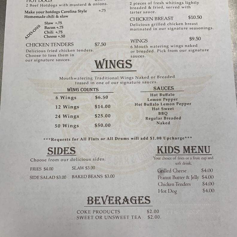 City Of Legends Sports Bar & Grill - Spindale, NC menu_pic