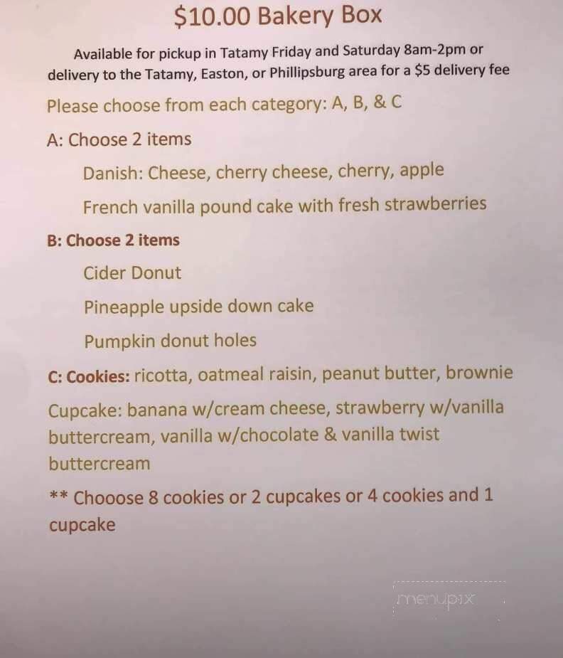 Matty's Marvelous Bakery - Easton, PA menu_pic