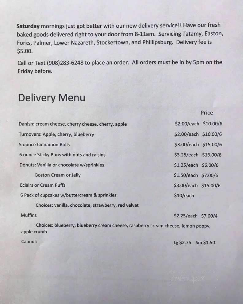 Matty's Marvelous Bakery - Easton, PA menu_pic