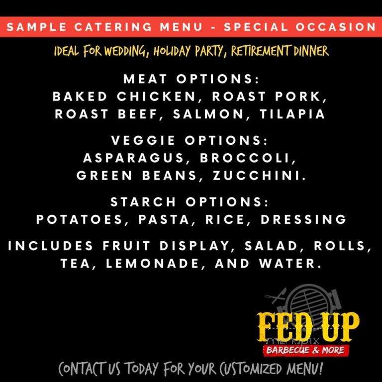 Fed Up Barbecue & More - Radcliff, KY menu_pic