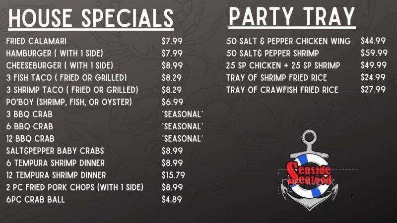 Seaside Seafood - Port Arthur, TX menu_pic