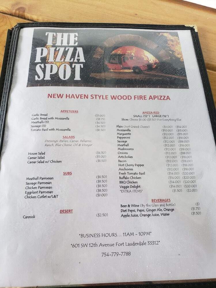 The Pizza Spot - Fort Lauderdale, FL menu_pic