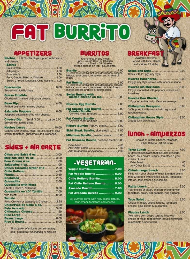 Fat Burrito Bar and Grill - Chesterton, IN