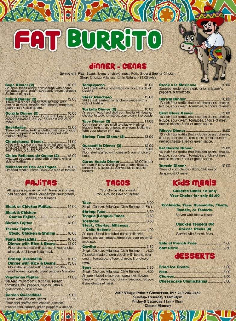 Fat Burrito Bar and Grill - Chesterton, IN