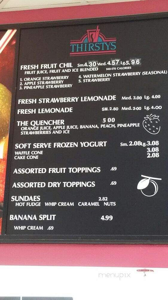 Thirsty's - Houston, TX menu_pic