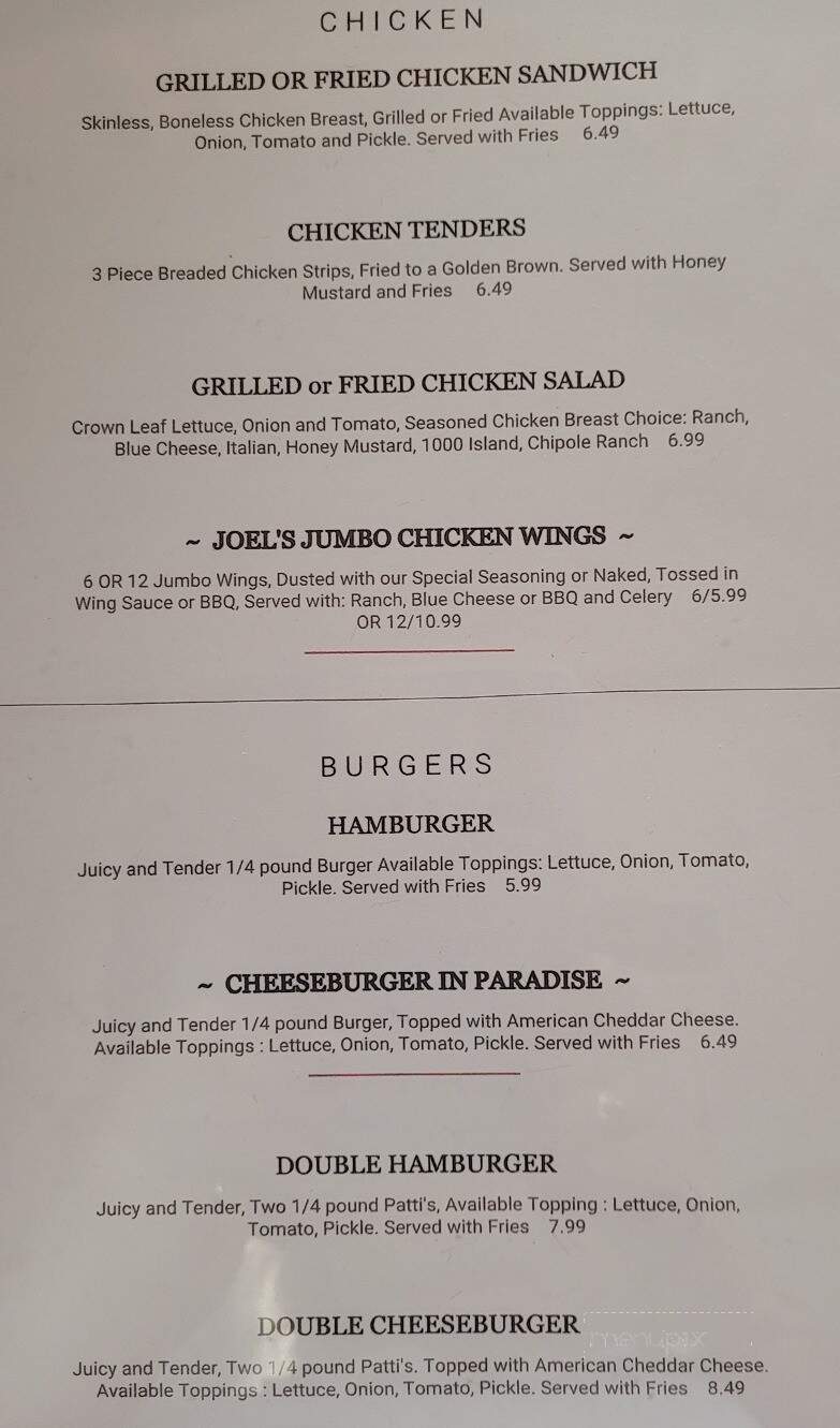 Al's Restaurant - Lake Wales, FL menu_pic