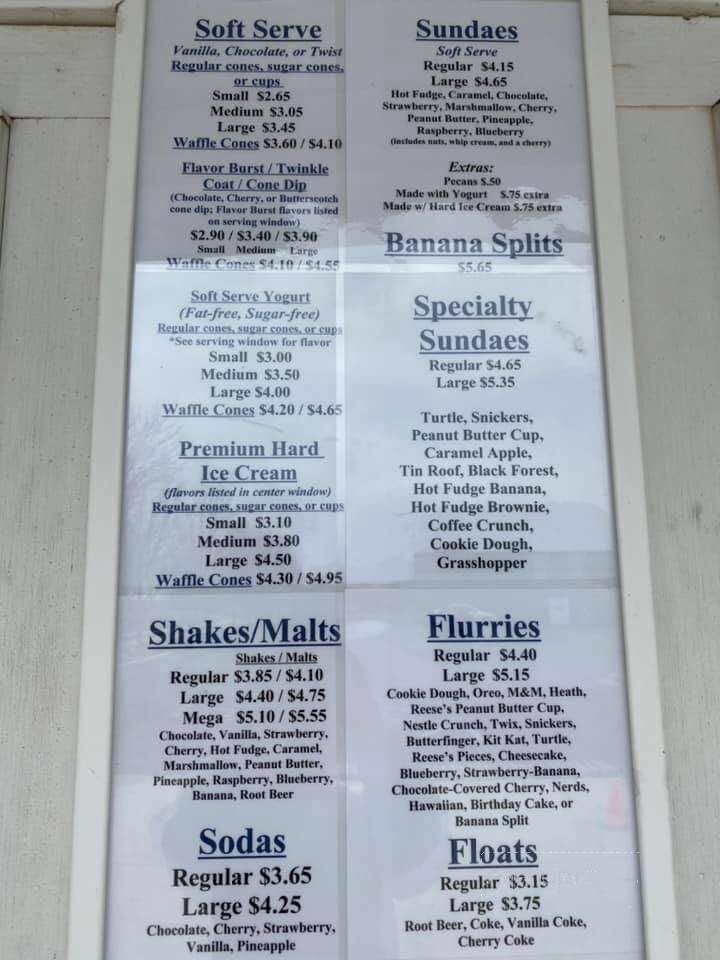Twisters Ice Cream - Montague, MI menu_pic
