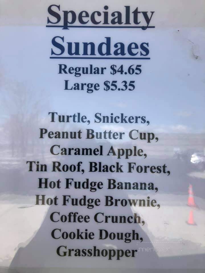 Twisters Ice Cream - Montague, MI menu_pic