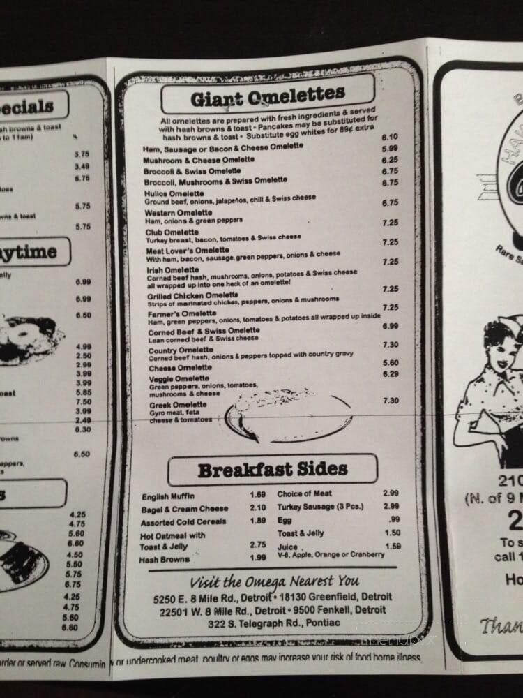 Omega Hawg & Dawg Deli - Ferndale, MI menu_pic