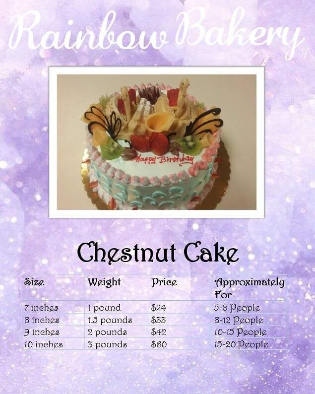 Rainbow Bakery - Calgary, AB menu_pic
