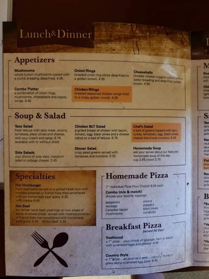 M C's Cafe - Carroll, IA menu_pic