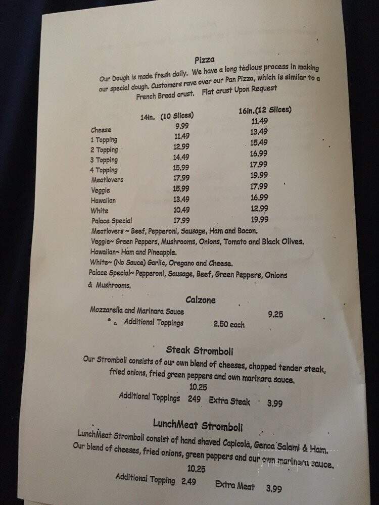 Hurlock Pizza Palace - Hurlock, MD menu_pic