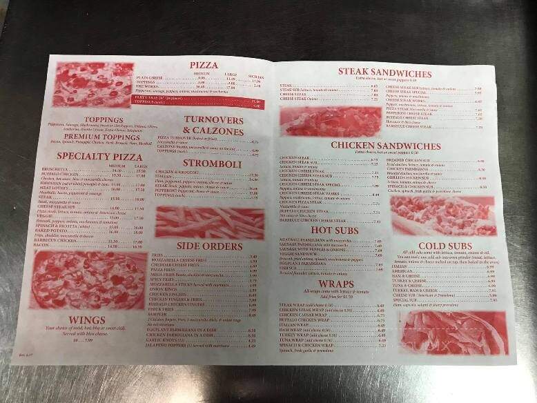 Mannino's Pizza Palace - Elmer, NJ menu_pic