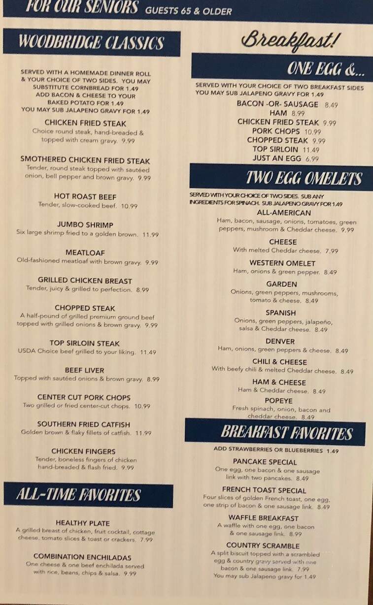 Woodbridge Restaurant - Oklahoma City, OK menu_pic