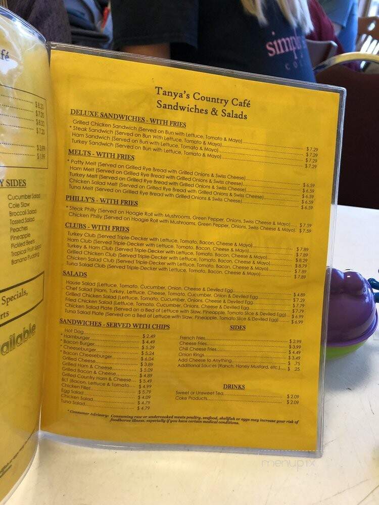 Tanyas Country Cafe - Myrtle Beach, SC menu_pic