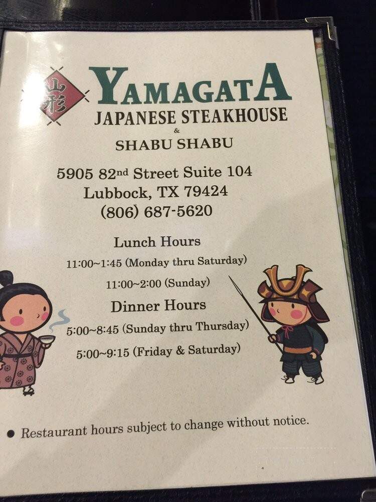 Yamagata Japanese Steak House - Lubbock, TX