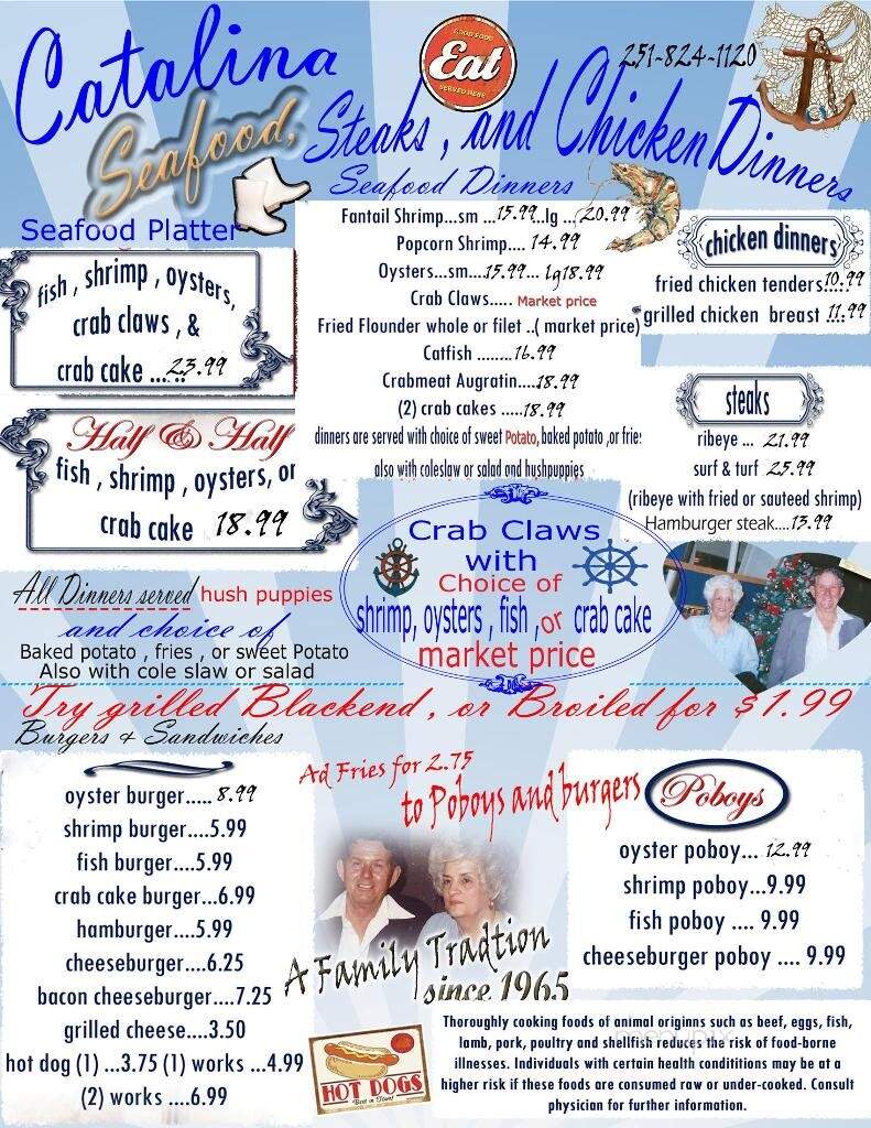 Catalina Seafood Restaurant - Mobile, AL menu_pic