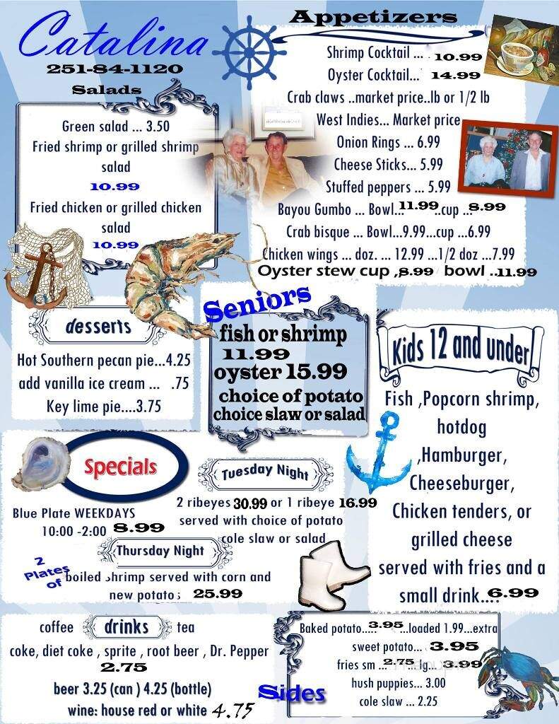 Catalina Seafood Restaurant - Mobile, AL menu_pic