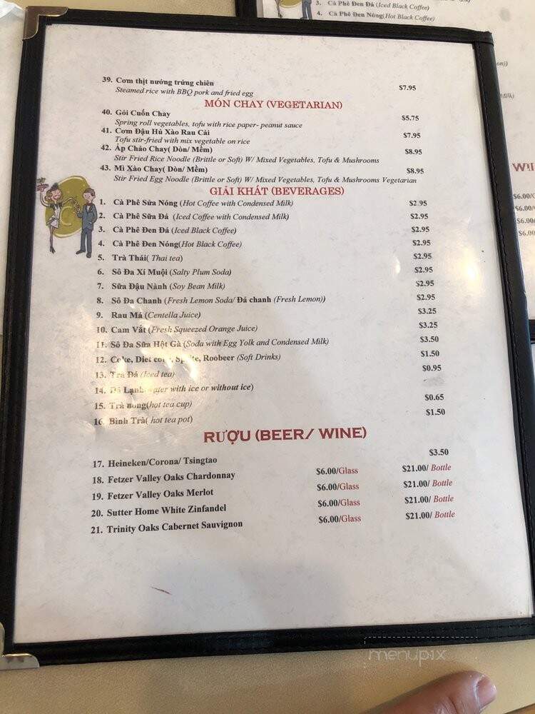 Pho Vie Restaurant - Westminster, CA menu_pic