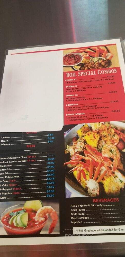 J's Crab N Wing seafood - DeSoto, TX menu_pic