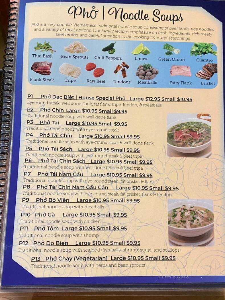 Pho Trang - Longview, WA menu_pic