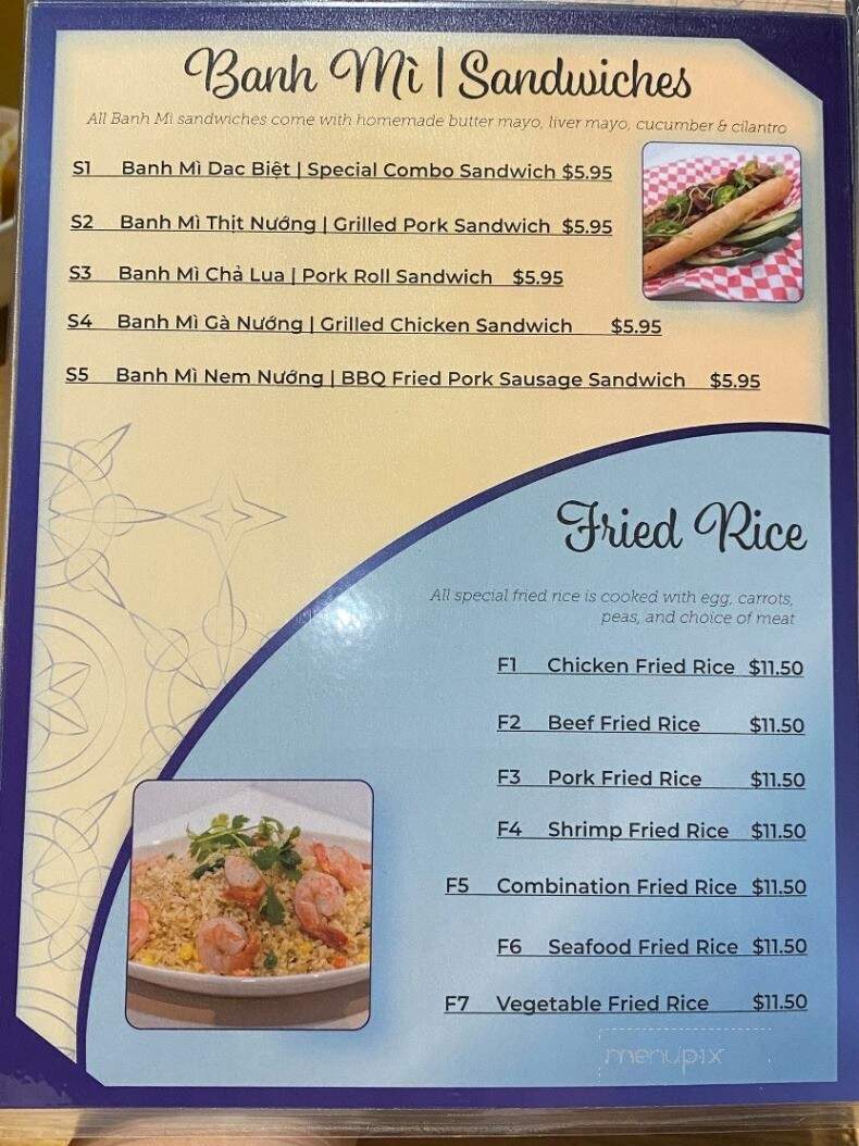 Pho Trang - Longview, WA menu_pic