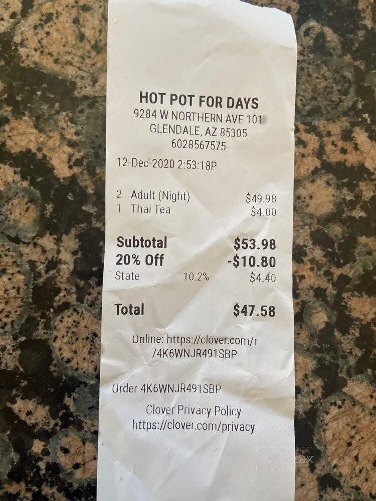 Hot Pot For Days - Glendale, AZ