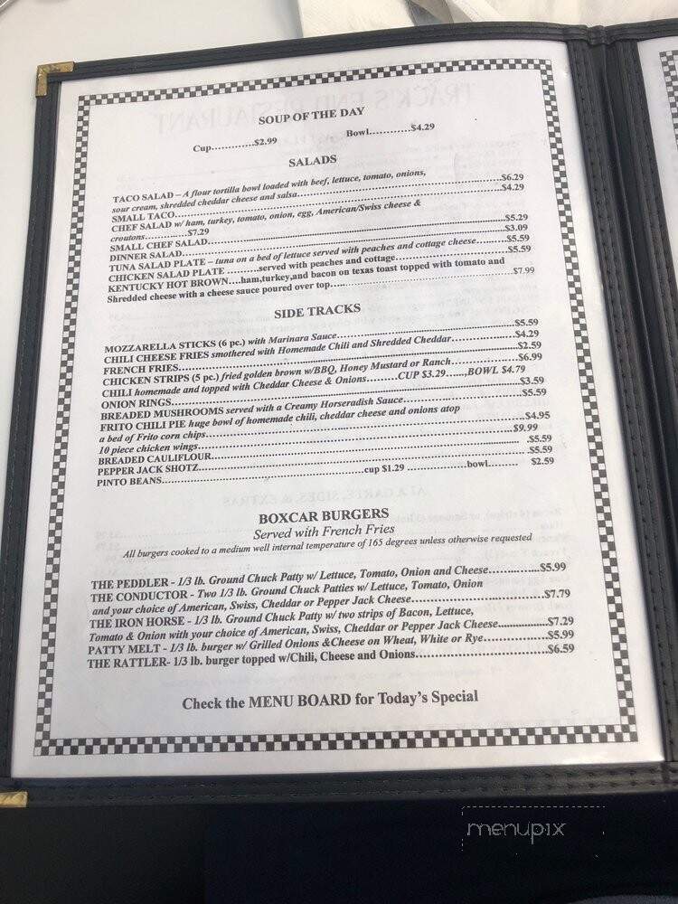 Tracks End Restaraunt - Somerset, KY menu_pic