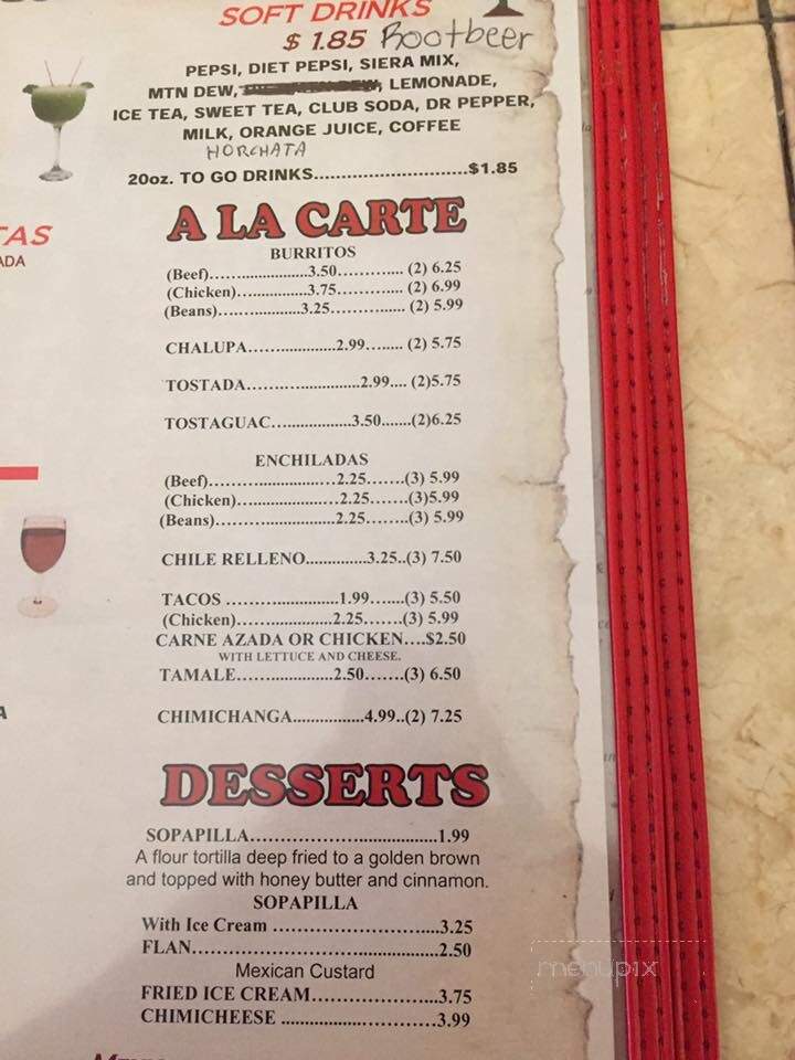 El Camino Real - Canton, IL menu_pic