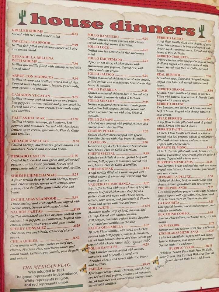 El Camino Real - Canton, IL menu_pic