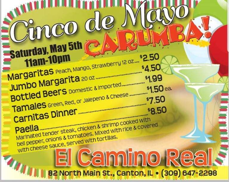 El Camino Real - Canton, IL menu_pic